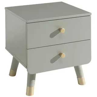 Vipack Kindernachtschrank, Olivgrün, Holzwerkstoff, 2 Schublade(n) Schubladen, 43x45.20x40 cm, Kinder- & Jugendzimmer, Kindermöbel, Kinderregale
