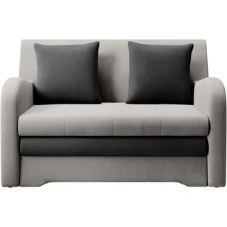 MOEBLO Kindersofa AMIRO 2 - Schlafsessel Sofa Sessel, Couch für Wohnzimmer Schlafsofa Sofagarnitur Polstersofa, mit Schlaffunktion und Bettkasten grau