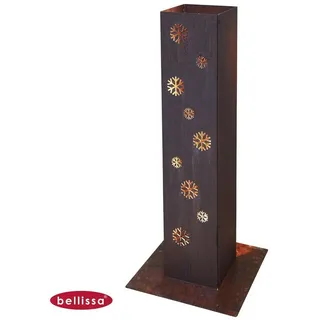 Bellissa Bellissa® Corten Feuersäule 70cm Lichtsäule Windlicht Säule Garten