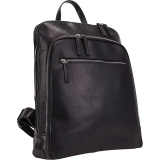 LEONHARD HEYDEN Roma Rucksack Leder 40 cm Laptopfach Schwarz