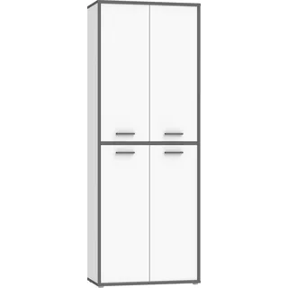 Forte Keflav Aktenschrank 84,5 x 41,5 x 226,4 cm weiß