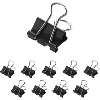 Westcott Foldbackklammern E-1070000, 15mm Schwarz 12 Stück