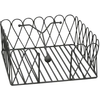 Krasilnikoff Serviettenhalter, 19x19cm, schwarz
