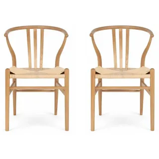 Furnhouse Stuhl-Set, Braun, Holz, 1-Sitzer, 52x78x58 cm, Esszimmer, Stühle, Esszimmerstühle, Vierfußstühle