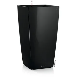 LECHUZA Cubico 50 Komplettset 50 x 50 x 95 cm schwarz hochglanz