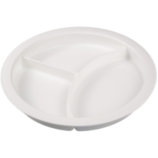 Speise Teller mit hohen Rand und Einteilung in 3 Fächer | Anti Rutschring auf der Unterseite