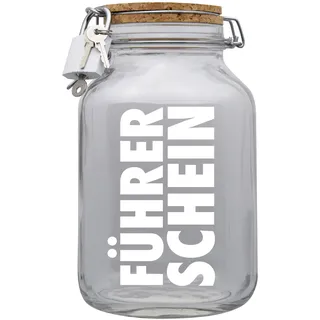 Spardose Führerschein Geld Geschenk Idee Transparent XXL