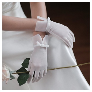 Rouemi Abendhandschuhe Abendhandschuhe, Einfache Handschuhe für die Hochzeit weiß