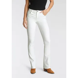 Arizona Bootcut-Jeans »Ultra-Stretch«, normale Passform, Baby-Bootcut, Used-Look-Waschung Gr. 52 N-Gr, white, , 33419252-52 N-Gr
