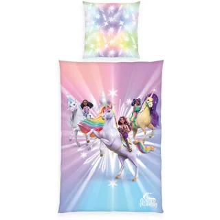 Herding Unicorn Academy Mehrfarbig 135 x 200 cm + 80 x 80 cm