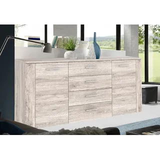 Sideboard 159cm Wohnzimmer sandeiche Kommode Modern Schrank Anrichte 56566081