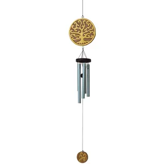 Klangspiel 'Lebensbaum' Holz braun/gold bemalt 12x80 cm / Saraswati / Bei Hugendubel