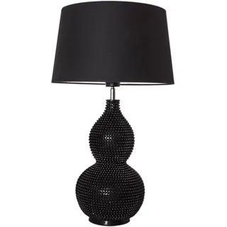 Tischleuchte BY RYDENS "Lofty" Lampen Gr. Ø 28,00 cm Höhe: 56,50 cm, schwarz (schwarz matt) Tischlampen Tischleuchte mit Stoffschirm