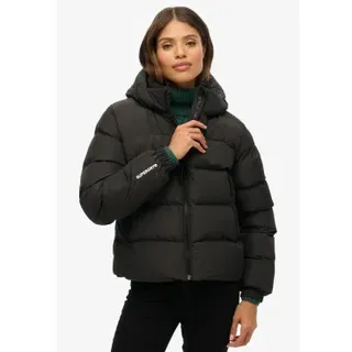 Superdry für Damen. W5011996A Sport-Puffermantel schwarz (M), Lässig, Polyester