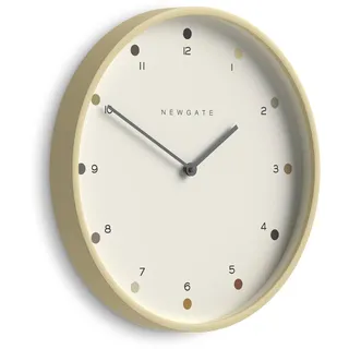 NEWGATE® Mr Clarke Wanduhr | Große skandinavisch inspirierte sperrholzuhr | 40cm | Helles holzgehäuse mit Designer-punktzifferblatt | Modernes, minimalistisches Design für küche, Wohnzimmer oder büro
