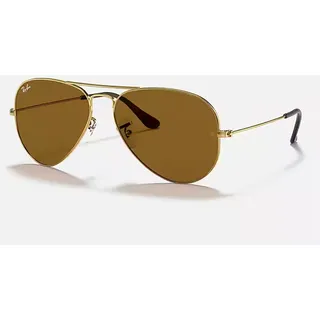 None Aviator Large Metal RB3025 001/33 58-14 polished gold/brown classic