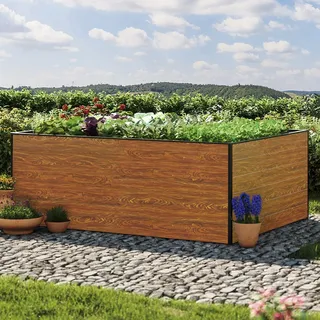 GFP Standard 195 x 150 x 77 cm Hochbeet, Holzoptik - (GFPV00352)