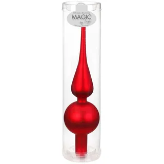 Inge-glas Christbaumspitzen (Happy Xmas rot matt)