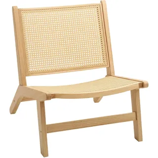Homcom Relaxsessel Rattan 64 x 74 x 70 cm Beige mit Relax-Funktion
