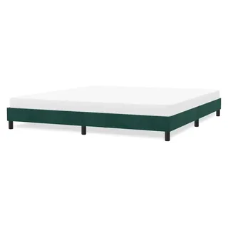 Bettgestell ohne Matratze Dunkelgrün 180x220 cm Samt