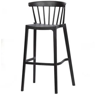 WOOOD Barhocker Barstuhl Barhocker Outdoor Bliss Kunstoff Gastro Taupe Rot Schwarz schwarz