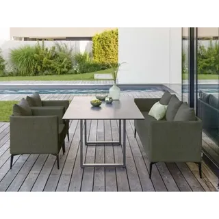 Stern Marta Dining Set, 1 Tisch 200x100cm, 1 Sofa 200cm, 2 Sessel inkl. Polster
