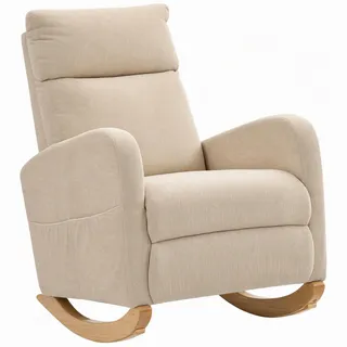 Homcom Schaukelsessel gepolstert Polyester 67 x 105 x 94 cm Beige