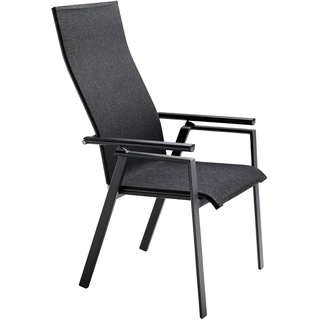 solpuri Gartensessel Soul, verstellbar Aluminium Schwarz