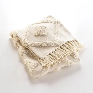 Douceur d'intérieur Inca Tagesdecke 125 x 150 cm Beige