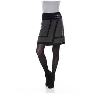 Aniston CASUAL Wickelrock Damen Meliert Grau/Schwarz 34