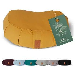 #DoYourYoga Yoga-Kissen »Ganesh« gefüllt mit Bio-Buchweizenschalen | 45 x 30 x 14 cm | Indischgelb