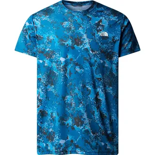 The North Face Reaxion Amp T-Shirt Adriatic Blue Moss Camo Print S