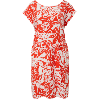 s.Oliver - Kleid mit Bindeband aus Viskose, Damen, Orange, 38