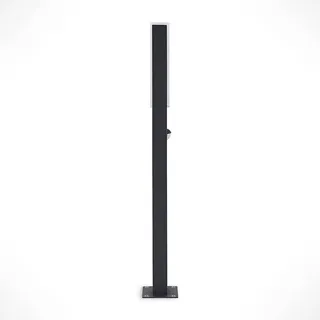 LUCANDE Wegeleuchte Aluminium 8,5 cm x 14 cm x 65 cm inkl. Bewegungsmelder schwarz