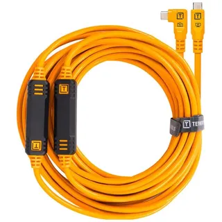 Tether Tools TetherPro USB-C an USB-C, rechtsgewinkelt 9,4 Meter Orange
