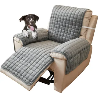 Sesselschoner Für Relaxsessel Sesselüberwurf Mit Armlehne Sesselauflage Anti-rutsch Fernsehsessel Schonbezug Armlehnenbezüge Sesselbezug Für Haustieren Hund(dunkelgrau,1 Sitz)