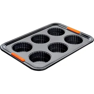 Le Creuset 6er Antihaft-Törtchenformen Muffinförmchen Backzubehör – 38,7x26,9x3,35 cm