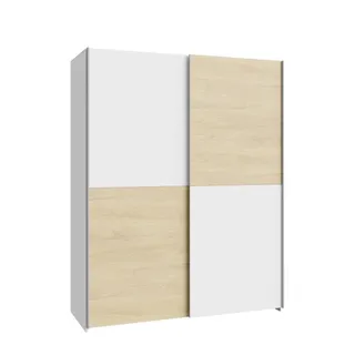 Forte Schwebetürenschrank 150 150,1 x 190,5 x 61,2 cm Weiß