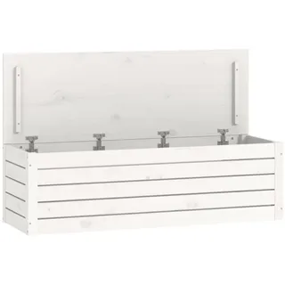 vidaXL Truhe Weiß 109x36,5x33 cm Massivholz Kiefer