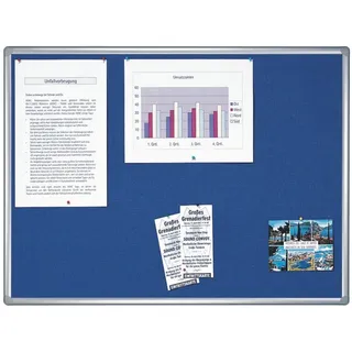 Franken Pinnwand PRO 120 x 90 cm Blau
