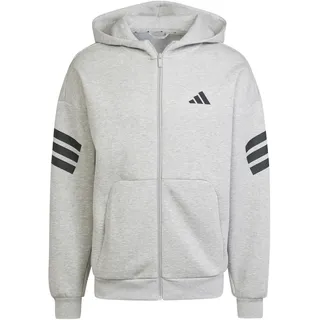 adidas Future Icons 3-Streifen Sweatjacke Herren Grey Heather M