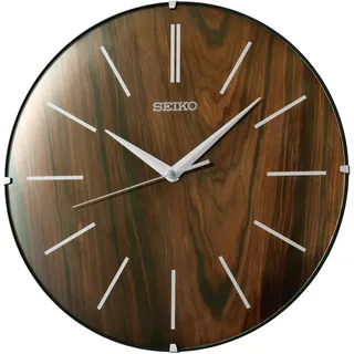 Seiko Clock Wanduhr Dunkelbraun Holz