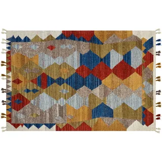 Beliani Teppich Arzakan Bunt 200 x 300 cm Wolle Kelim