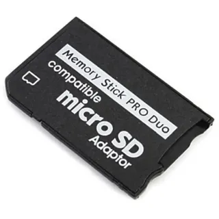 Micro SD auf Pro Duo Memory Stick Adapter, kompatibel mit Sony PSP