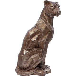 Kare Design Deko Figur Sitting Cat Rivet Copper, modernes großes Dekoobjekt, sitzende Raubkatze Panther, kupfer (H/B/T) 82x36x43cm