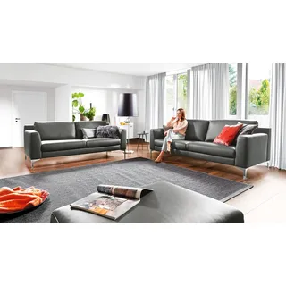 Garnitur 3 2 Sofagarnitur Polstergarnitur Mesa Couch Leder anthrazit Federkern