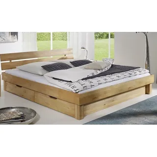 Doppelbett Bett mit Schubkästen Massivholz180x200cm Kernbuche geölt NEU OVP!!!!