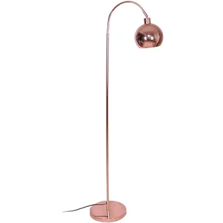Stehlampe SALESFEVER "Pepe" Lampen Gr. Ø 20 cm Höhe: 153 cm, braun (kupferfarben) Bogenlampe Bogenlampen Gestell und Schirm in Kupferoptik gebürstet