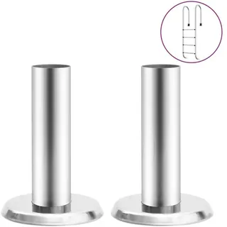 vidaXL Halterungen für Poolleiter Edelstahl 304 silber