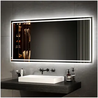 Emke, Spiegelschrank, Badezimmerspiegel mit Beleuchtung 120*60cm,Beschlagfrei, 3000K/6500K,Tast Schalter (120 x 60 x 60 cm)
